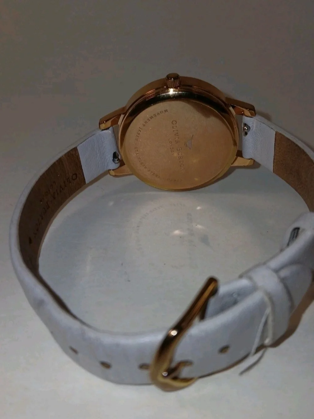 Olivia Burton Abstract Florals Watch With SilverWhite Tone Face & Grey Band 34mm